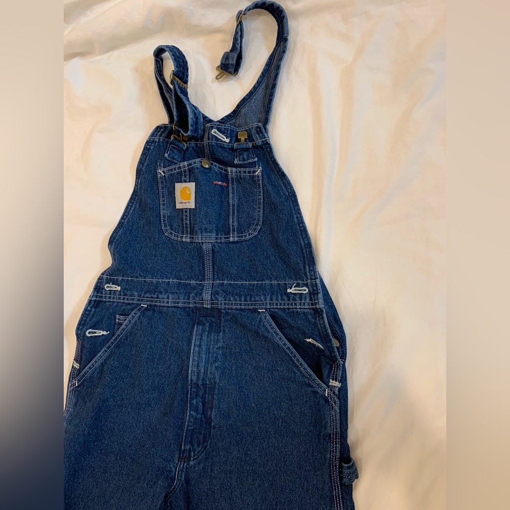Carhartt dark denim overalls